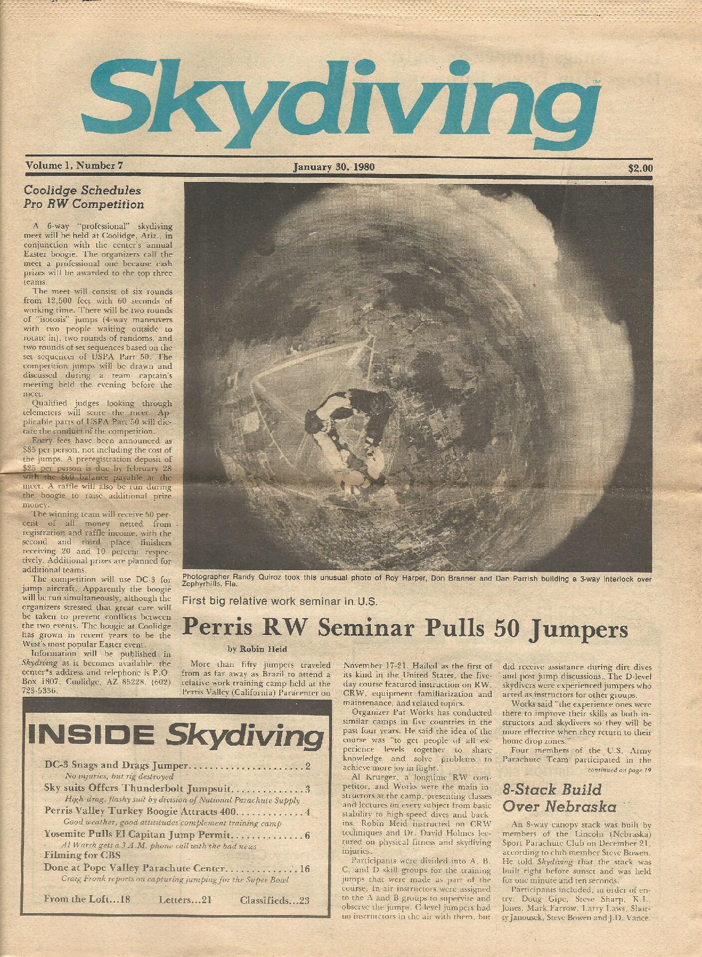 007 Skydiving Jan 1980